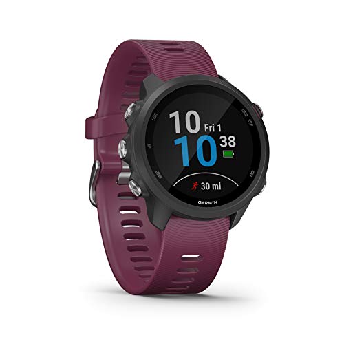 Garmin Forerunner 245, Orologio Smart GPS Multisport, Black/Merlot