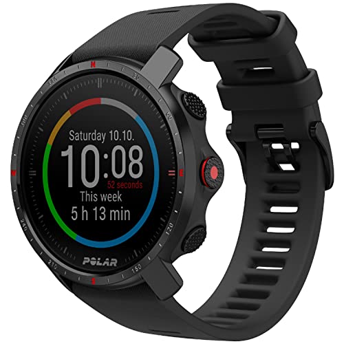 Polar Grit X Pro, Premium Outdoor Multisport Watch Unisex Adulto, Nero, M-L