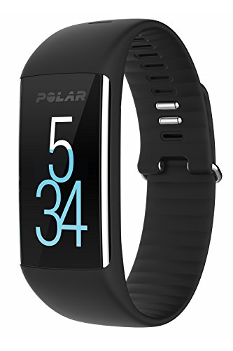 Polar A360 Fitness Activity Tracker Monitoraggio Attività Fisica con Cardiofrequenzimetro Integrato, Display Touch Screen, Taglia M (150-200 mm), Nero