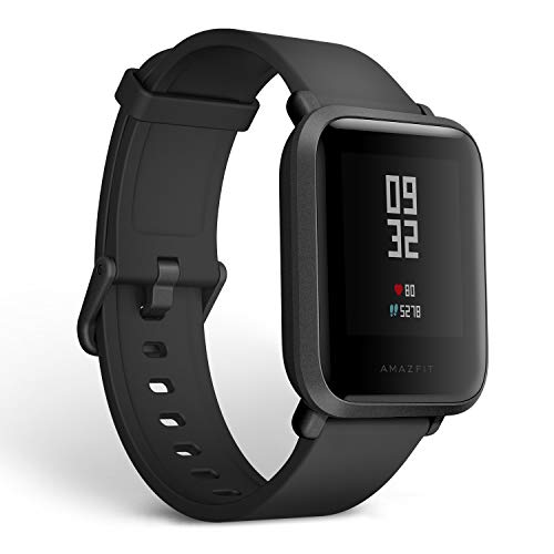 Xiaomi Amazfit Bip A1608 Smartwatch Cardiofrequenzimetro Fitness da 1,28', Ultra-Leggero, Impermeabile IP68, Versione EU, Nero